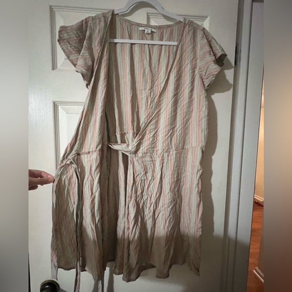 O’Neill Wrap Dress Striped Short Sleeve Size XL - Picture 8 of 8